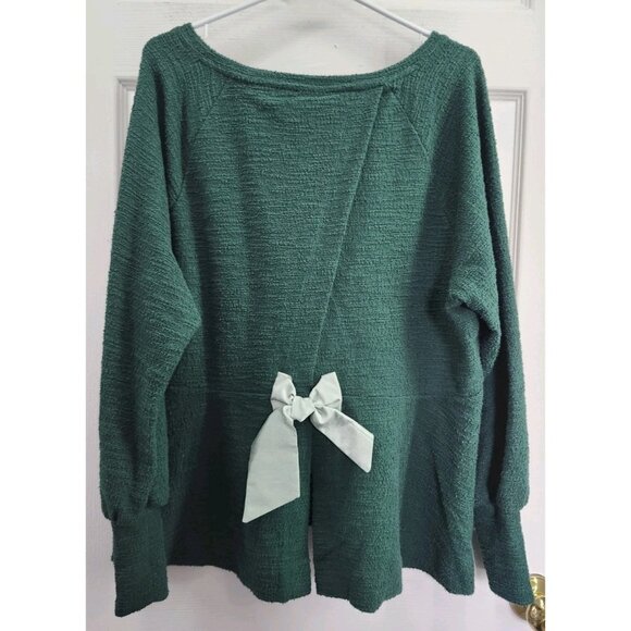 Anthropologie Sweaters - By Anthropologie Back Bow Sweater in Holly Green, Large